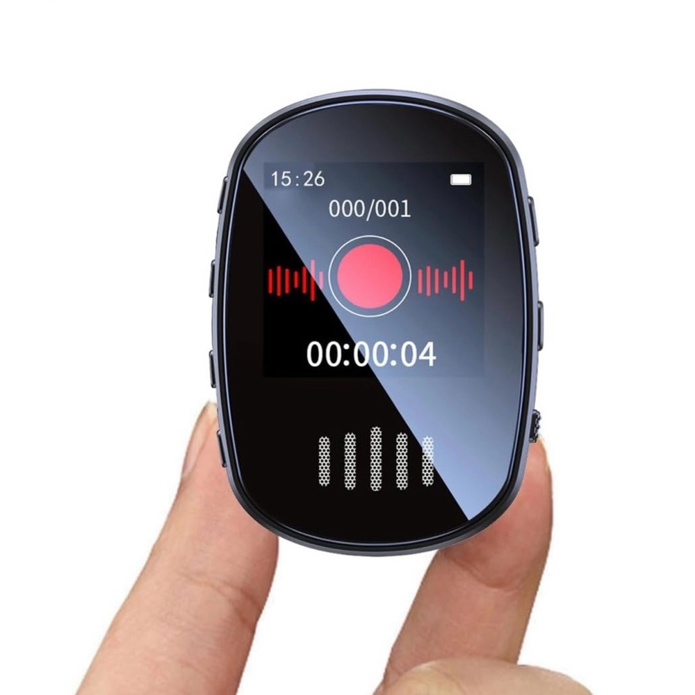 Portable Audio Recorder with Display - Black